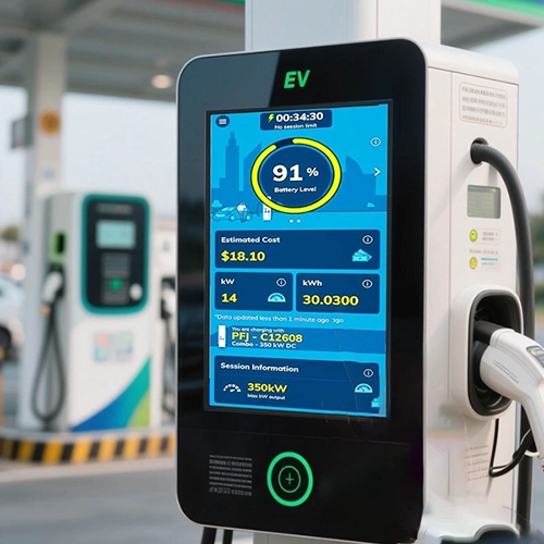 10.1 Inch Open-Frame Touchscreen Monitor for charging station status monitoring